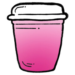 Italian soda lychee cartoon doodle