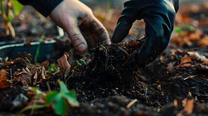 Close Up Photo of Hands Holding Soil in a Garden