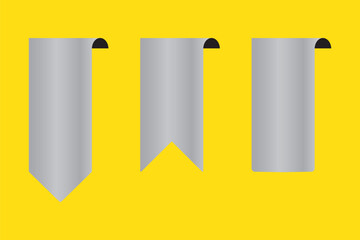 Sale and new label collection set. Gold ribbons banner. Glossy silky ribbon. Set of ribbon. Shopping tags. Sale icons. Vector illustration