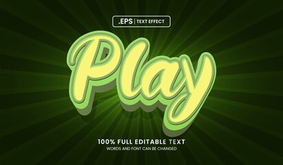 Design editable text effect, Play text effect