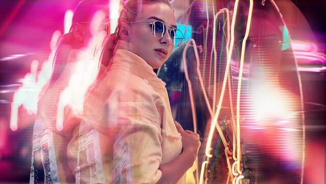 Glitch Noise Rotation Transitions