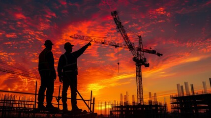 The Construction Site at Sunset