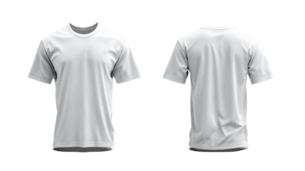 白いTシャツのモックアップ、PNG
