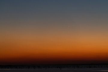 the sky right after sunset