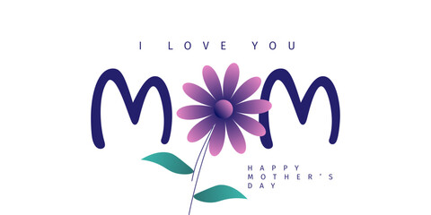 Happy mothers day illustration template design