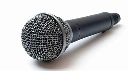 Wireless microphone isolated on white background