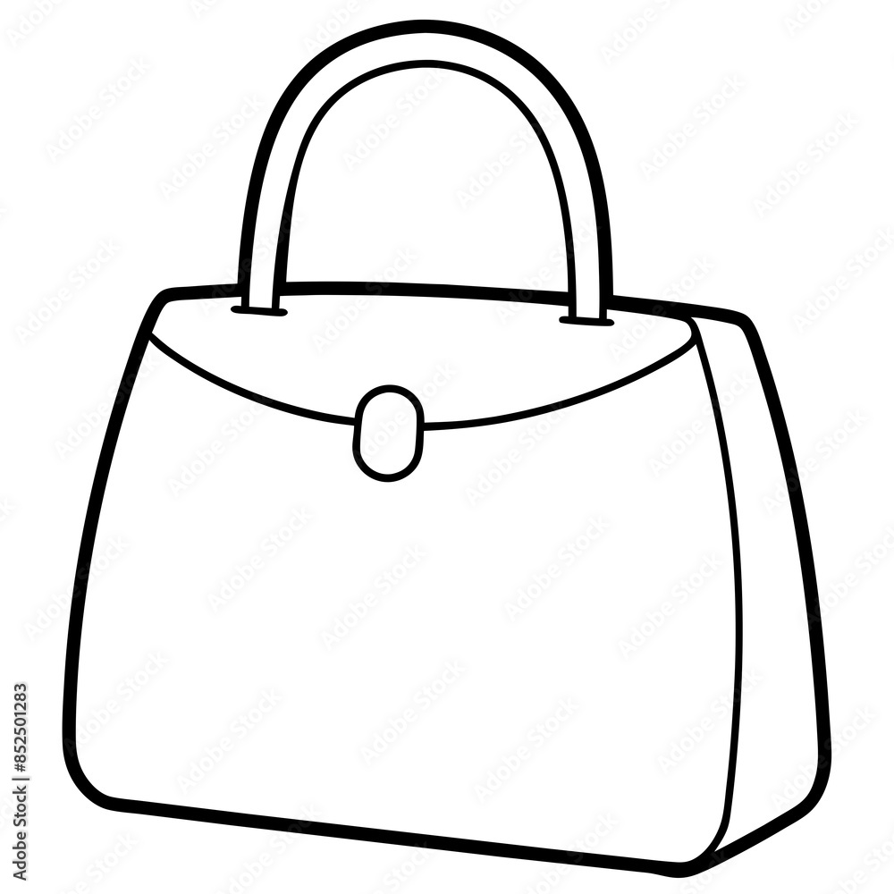 Wall mural Vanity Bag vector illustration and line art.