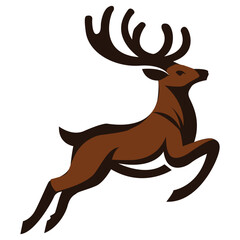 The deer mascot logo is a deer with a brown face and the word deer on it