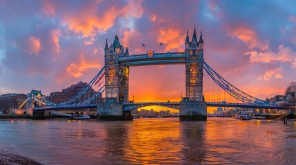 tower bridge at night.