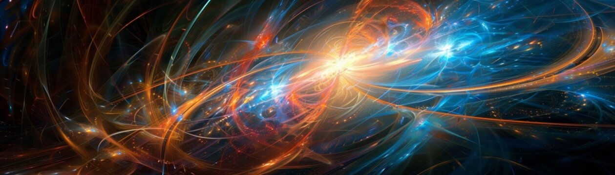 Quantum Genesis: Abstract Desktop Wallpaper featuring the Ultimate Cognitive Technology