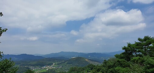 Fototapeta premium clouds over the mountains