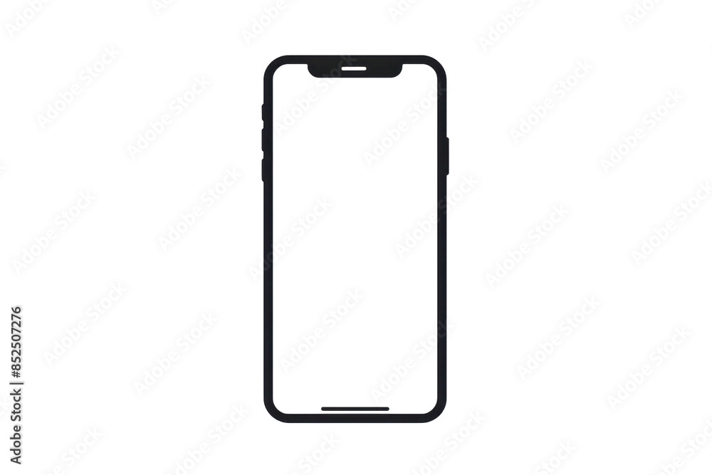 Aufkleber modern smartphone mockup with blank screen, isolated on transparent background. perfect for app desi