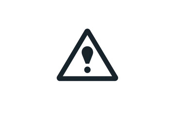 Warning exclamation mark in a triangle icon. Isolated on transparent background. Symbol for caution, alert, or safety notice.