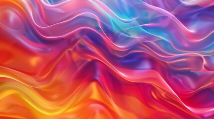 Captivating 3D abstract spectrum featuring vibrant gradients isolated on a transparent background