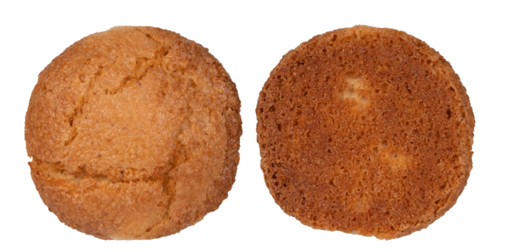 Chocolate cookies broken isolated on black