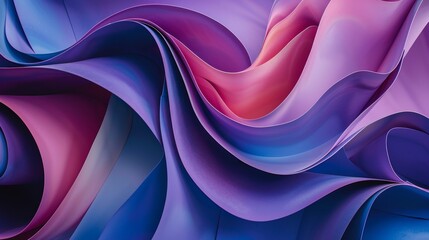 Fototapeta premium Abstract purple and blue liquid shapes wallpaper with playful streamlined forms