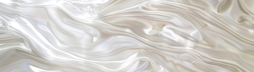 Obraz premium Abstract pure white blurred background with dynamic gutai-style wide wavy lines