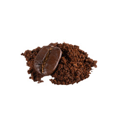 Chocolate cookies broken isolated on black