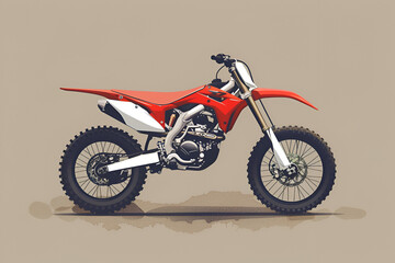 Illustration of Red Dirt Bike