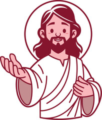 Jesus Christ Cartoon Character