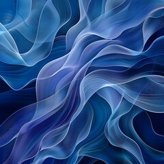Fototapeta premium Abstract Blue Swirling Lines Background
