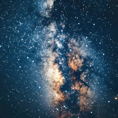 Stunning view of the Milky Way galaxy filled with stars and cosmic dust, showcasing the beauty of space and the universe at night.