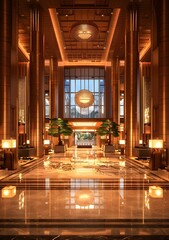 Fototapeta premium Luxury Hotel Lobby Interior Design
