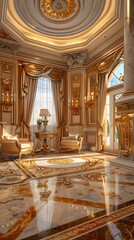 Obraz premium European style luxury living room