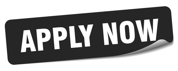 apply now sticker. apply now label