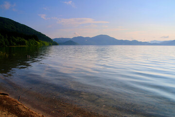 初夏の田沢湖（秋田県・仙北市）