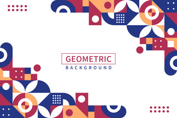 Obraz premium Vector graphic of flat geometric background design template