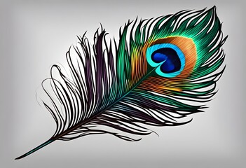 Obraz premium A view of a Peacock feather