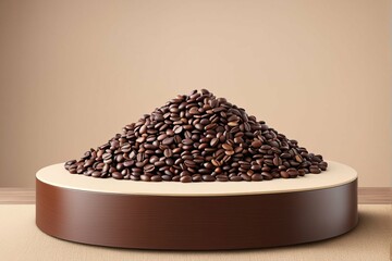 coffee beans on podium