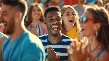 Obraz premium A joyful group celebration