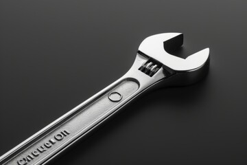 Obraz premium Adjustable Wrench on Black Background