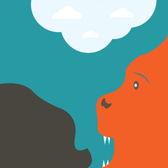 Tiger hunt illustration.