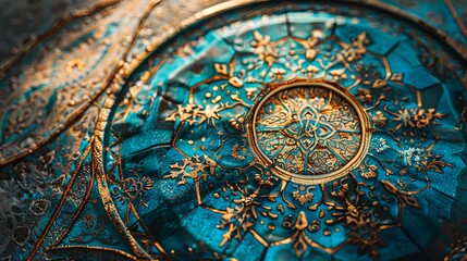 Obraz premium Ornate Islamic Ceramic Plate with Luxurious Detail
