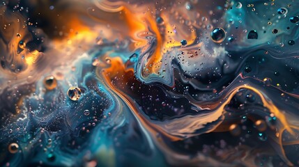 Liquid joy creating explosive, abstract patterns.