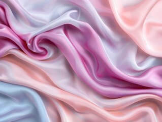 Obraz premium Elegant pink and blue satin fabric background