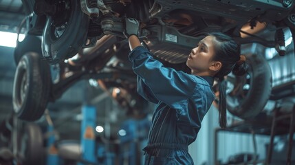 The female auto mechanic