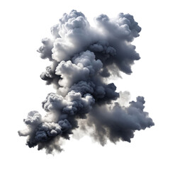 illustration of cloud smoke in transparent background