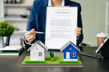 Considering buying a home, investing in real estate. Broker signs a sales agreement. agent, lease...