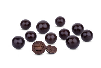 chocolate covered coffee beans on transparent png