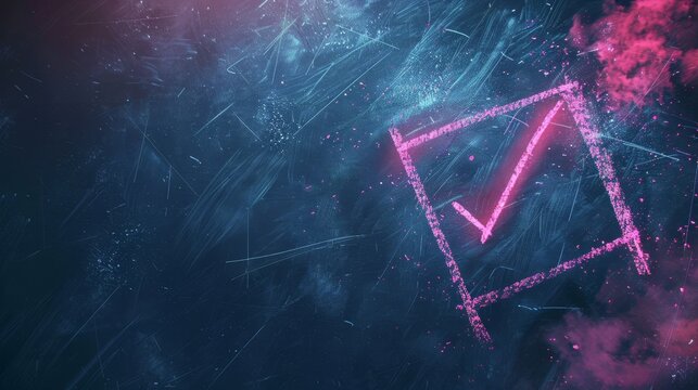 The Neon Checkbox Mark - Powered by Adobe