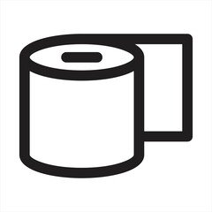 Vector simple icon of toilet paper