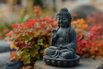 Fototapeta premium Buddha Statue in Tranquil Garden