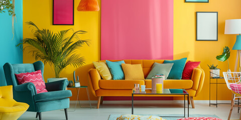 A room showcasing color drenching decor, with walls, furniture