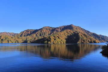 紅葉の奥只見湖