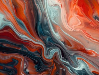 Obraz premium Vibrant abstract fluid art painting