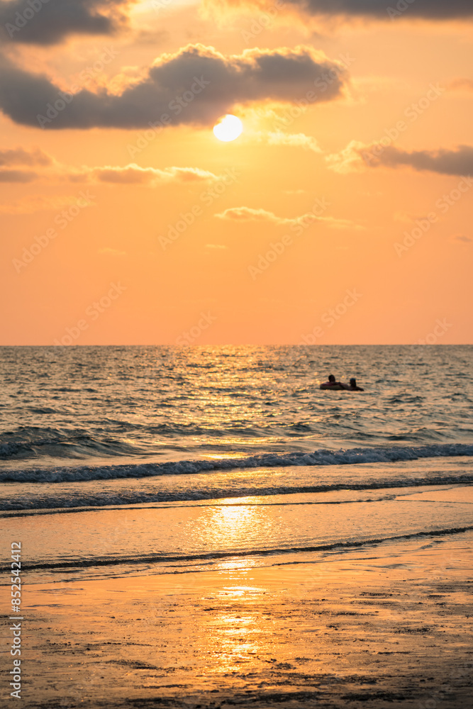 Poster sunset on the beach